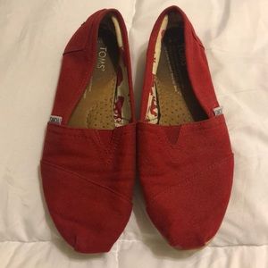 ‼️ Toms Shoes Red for Women Size 6